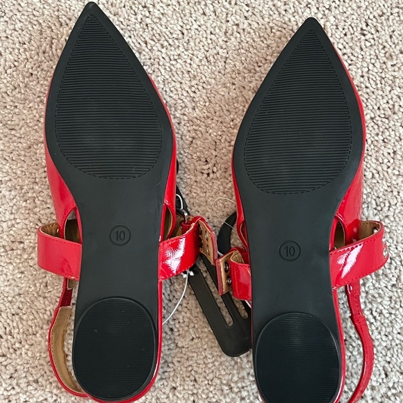 New Ophelia Roe Stylish Red Women's Flat Shoes with Memory Foam Size: 10 - Picture 5 of 5